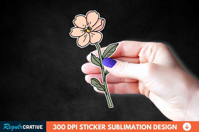 Mother's Day Flower Sticker Clipart Sublimation Regulrcrative 