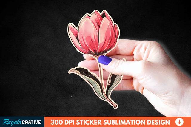 Mother's Day Flower Sticker Clipart Sublimation Regulrcrative 