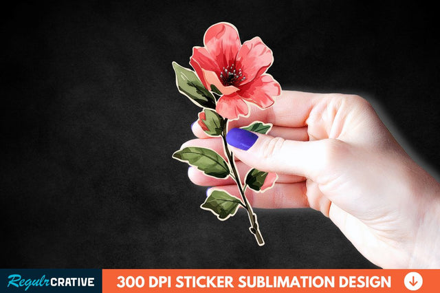 Mother's Day Flower Sticker Clipart Sublimation Regulrcrative 