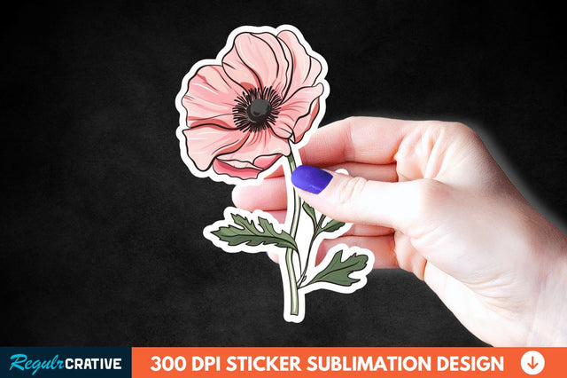 Mother's Day Flower Sticker Clipart Sublimation Regulrcrative 