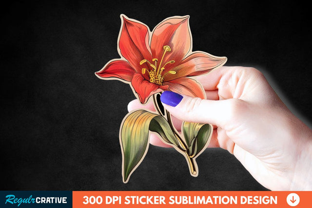 Mother's Day Flower Sticker Clipart Sublimation Regulrcrative 