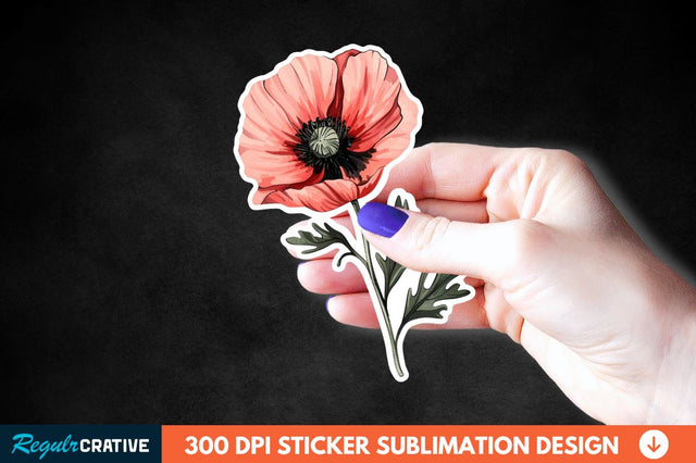 Mother's Day Flower Sticker Clipart Sublimation Regulrcrative 