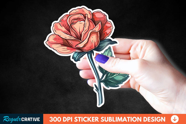 Mother's Day Flower Sticker Clipart Sublimation Regulrcrative 