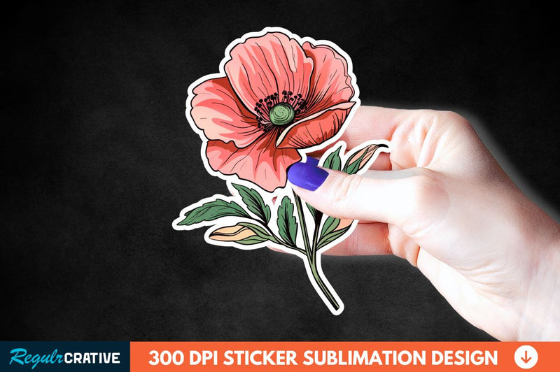 Mother's Day Flower Sticker Clipart Sublimation Regulrcrative 