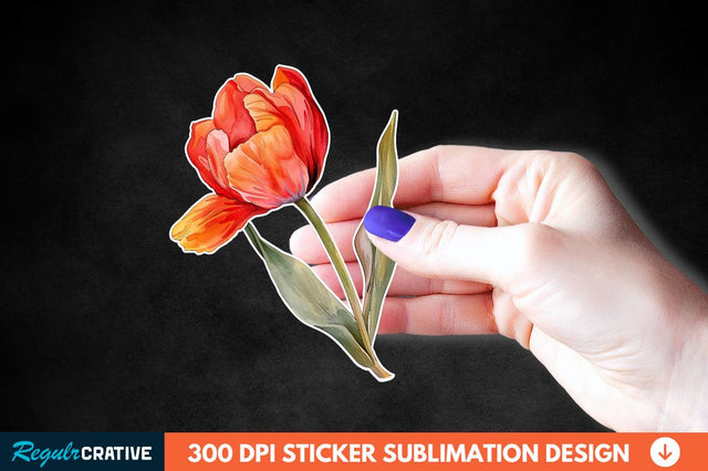 Mother's Day Flower Sticker Clipart Sublimation Regulrcrative 
