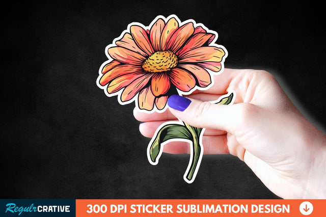 Mother's Day Flower Sticker Clipart Sublimation Regulrcrative 