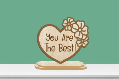 Mothers Day Flowers Stand Laser Engravin SVG zafrans studio 