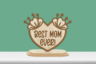 Mothers Day Flowers Stand Lasercut Engraving SVG zafrans studio 