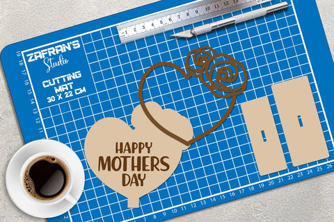 Mothers Day Flowers Stand Lasercut Engraving SVG zafrans studio 