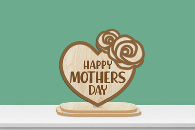 Mothers Day Flowers Stand Lasercut Engraving SVG zafrans studio 