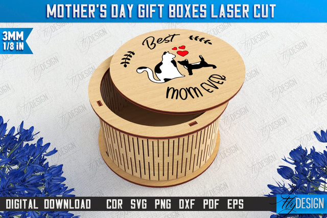 Mother's Day Gift Box | Wooden Gift Box | Storage Box | Jewelry Box | CNC File SVG Fly Design 