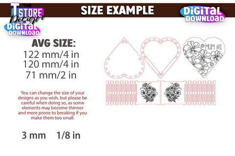 Mother's Day Gift Boxes Bundle | Wooden Gift Box | Storage Box | Jewelry Box | CNC Files SVG The T Store Design 