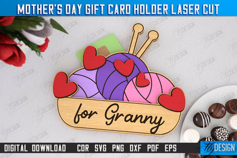 Mother's Day Gift Card Holder Bundle | Gift Idea | Greeting Cards | CNC Files SVG Fly Design 