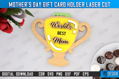 Mother's Day Gift Card Holder Bundle | Gift Idea | Greeting Cards | CNC Files SVG Fly Design 