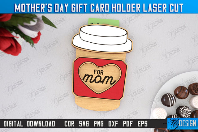 Mother's Day Gift Card Holder | Gift Idea | Greeting Card | CNC File SVG Fly Design 