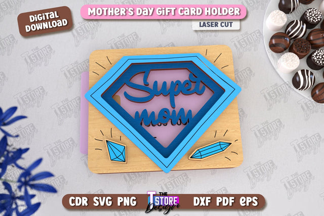 Mother's Day Gift Card Holder | Gift Idea | Greeting Card | CNC File SVG The T Store Design 