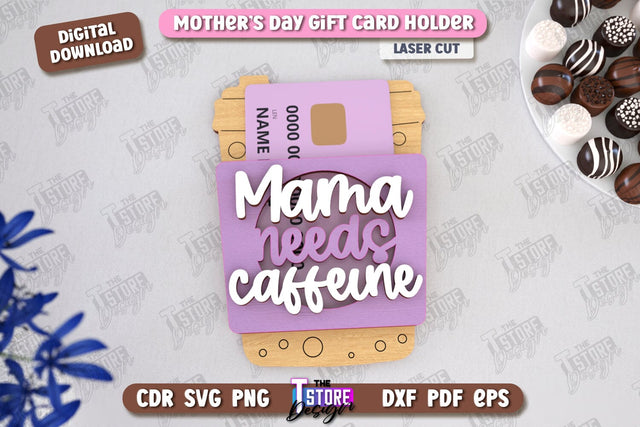 Mother's Day Gift Card Holder | Gift Idea | Greeting Card | CNC File SVG The T Store Design 