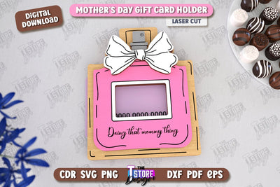 Mother's Day Gift Card Holder | Gift Idea | Greeting Card | CNC File SVG The T Store Design 