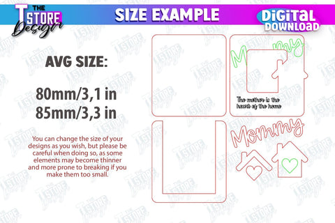 Mother's Day Gift Card Holders Bundle | Gift Idea | Greeting Card | CNC Files SVG The T Store Design 