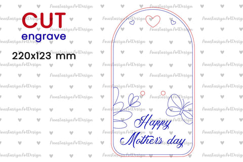 Mothers day gift tag, Flower holder svg laser cut SVG AnastasiyaArtDesign 