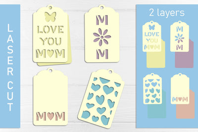 Mothers day gift tags svg, I love you mom layered card SVG AnastasiyaArtDesign 