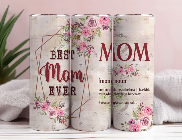 Mothers Day Gifts for Mom, Mom Tumbler Stainless Steel with Lid, Mom Travel Mug, Mom Coffee Cup, Mothers Day Cup, Mom Birthday Gifts, Gifts for Mom from Daughter Son Husband Sublimation PixelChick 