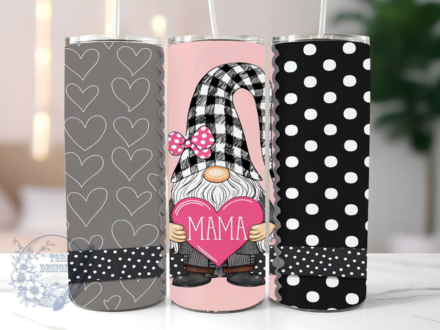 Mothers Day Gnome 20oz Skinny Tumbler, Mama Tumbler Png, Straight & Tapered Tumbler Wrap, Instant Digital Download Sublimation ToriDesigns 
