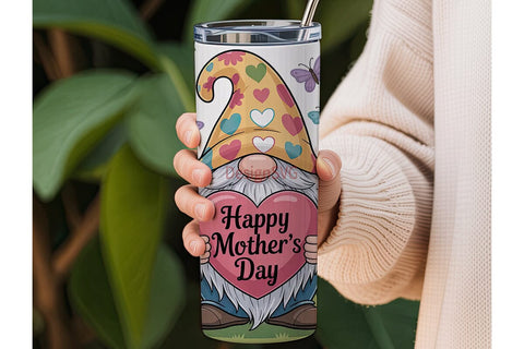 Mother's Day Gnome 20oz Tumbler Wrap Sublimation DesignSVG 