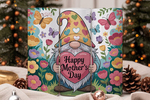 Mother's Day Gnome 20oz Tumbler Wrap Sublimation DesignSVG 