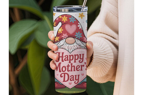 Mother's Day Gnome 20oz Tumbler Wrap Sublimation DesignSVG 