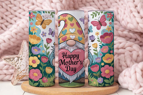 Mother's Day Gnome 20oz Tumbler Wrap Sublimation DesignSVG 