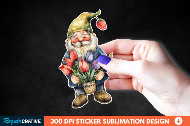 Mother's Day Gnome Sticker Clipart Sublimation Regulrcrative 