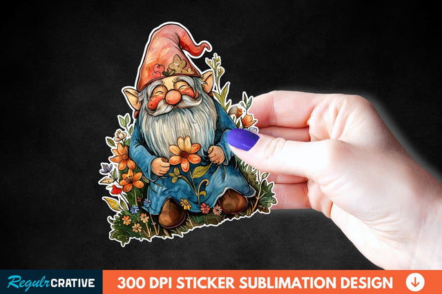Mother's Day Gnome Sticker Clipart Sublimation Regulrcrative 