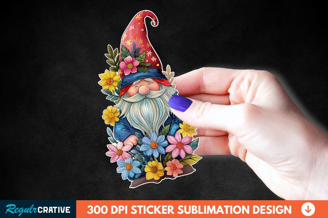 Mother's Day Gnome Sticker Clipart Sublimation Regulrcrative 