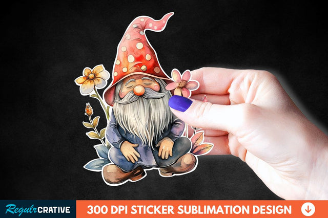 Mother's Day Gnome Sticker Clipart Sublimation Regulrcrative 