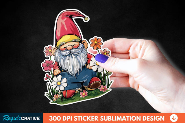Mother's Day Gnome Sticker Clipart Sublimation Regulrcrative 