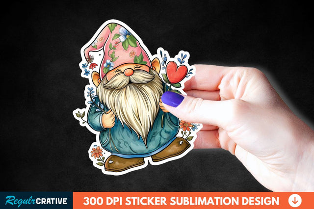Mother's Day Gnome Sticker Clipart Sublimation Regulrcrative 