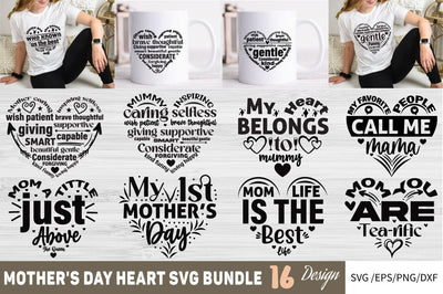 Mother's Day Heart SVG Bundle SVG Angelina750 