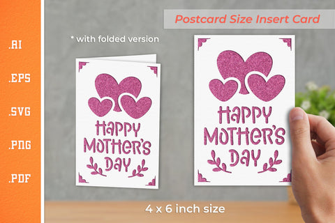 Mother's Day Insert Card Paper Cut SVG 3 - Postcard Size SVG Slim Studio 