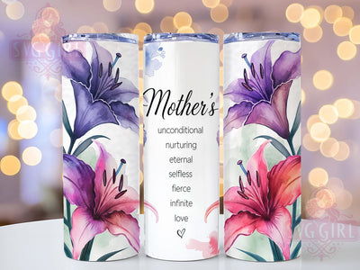 Mother's Day Inspirational Mom Tumbler, Mom Quote Tumbler, Floral Sublimation Design, 20oz Skinny Tumbler, Gift for Mom, Inspirational Mom Tumbler, Mother's Day Gift Wrap Sublimation SvggirlplusArt 