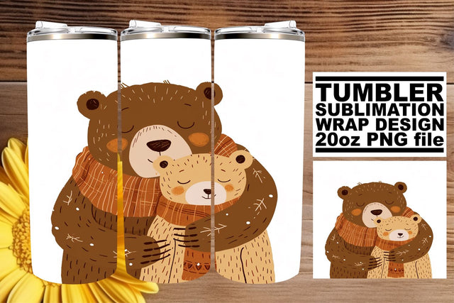 Mother's Day Joyful Mama Bear Tumbler Art - Celebrate Her Unconditional Love Sublimation afrosvg 