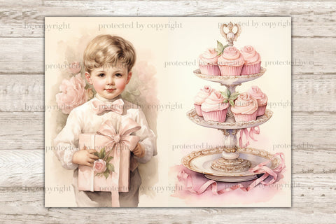 Mothers Day Junk Journal Pages | Victorian Ephemera SVG GlamArtZhanna 
