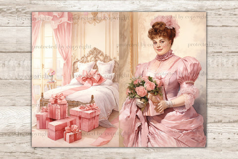 Mothers Day Junk Journal Pages | Victorian Ephemera SVG GlamArtZhanna 