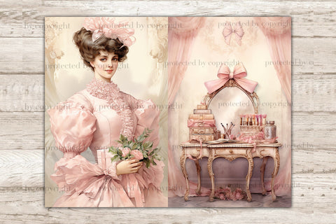 Mothers Day Junk Journal Pages | Victorian Ephemera SVG GlamArtZhanna 