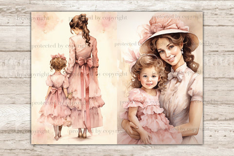 Mothers Day Junk Journal Pages | Victorian Ephemera SVG GlamArtZhanna 