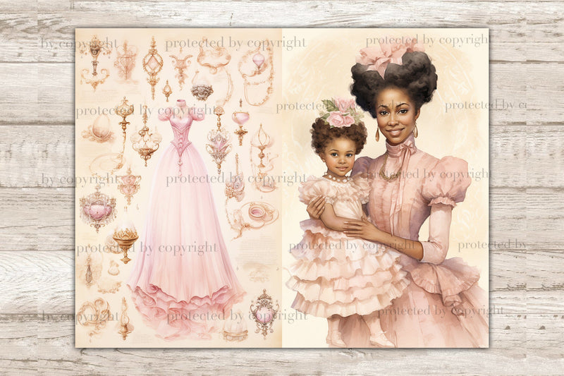 Mothers Day Junk Journal Paper | Digital Collage Sheet - So Fontsy