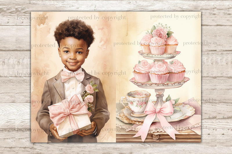 Mothers Day Junk Journal Paper | Digital Collage Sheet - So Fontsy