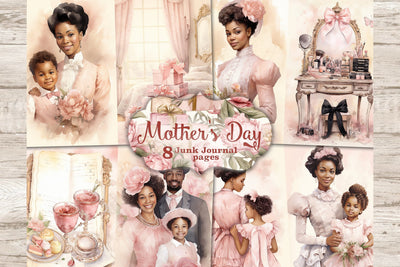 Mothers Day Junk Journal Paper | Digital Collage Sheet SVG GlamArtZhanna 