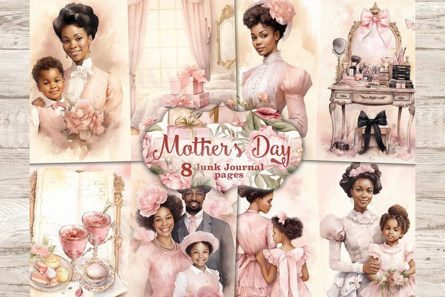 Mothers Day Junk Journal Paper | Digital Collage Sheet SVG GlamArtZhanna 