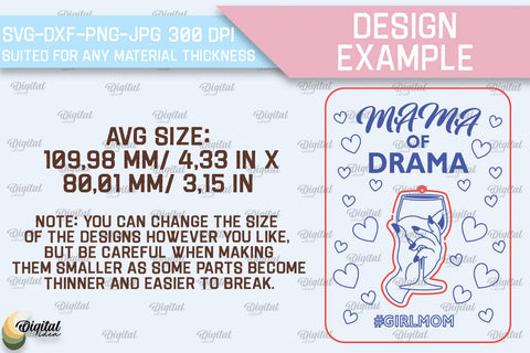 Mothers Day Keychain Cards SVG Bundle. Greeting Cards Laser Cut SVG Evgenyia Guschina 